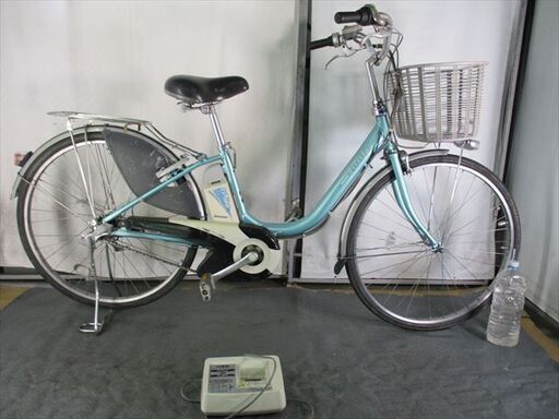 C852★整備済み　中古電動自転車★ブリヂストン　アシスタ【26インチ　7.5Ah　ライトブルー】