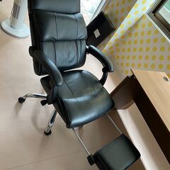 システムデスク＆本革リクライニングチェア　セット