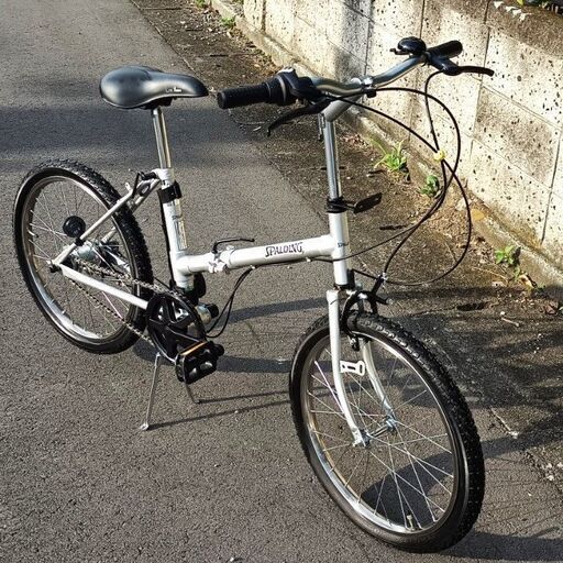 ★美品‼お届け可！★ SPALDING　20インチ　折りたたみ自転車　内装3段変速　シルバー