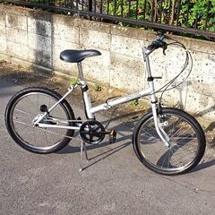 ★美品‼お届け可！★ SPALDING　20インチ　折りたたみ自転車　内装3段変速　シルバー