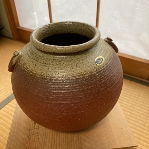 信楽焼　卯山作「花瓶」