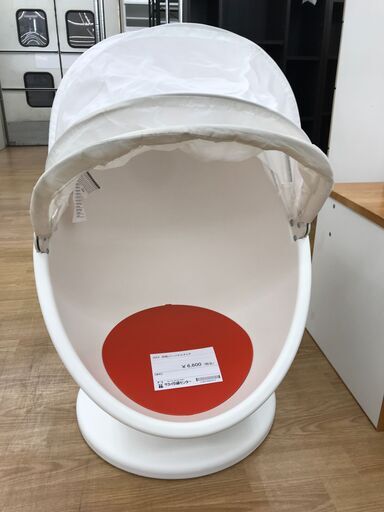 ★ジモティ割あり★ IKEA 回転パーソナルチェア 白  クリーニング済み KJ2201