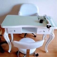 姫系猫脚テーブルと椅子セット