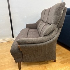 N120☆オットマン付き3Pソファ☆3人掛けソファ☆オットマン付きソファ☆