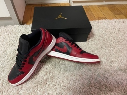 NIKE AIR JORDAN 1 LOW 赤黒(27cm)