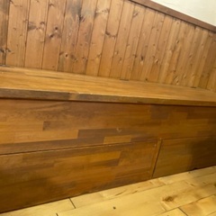【ネット決済】木製収納ベンチ