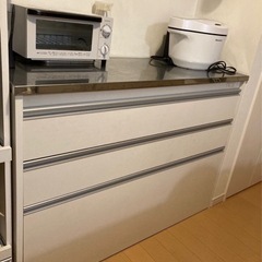 【受付終了】キッチン収納　食器棚　レンジ台 120センチ