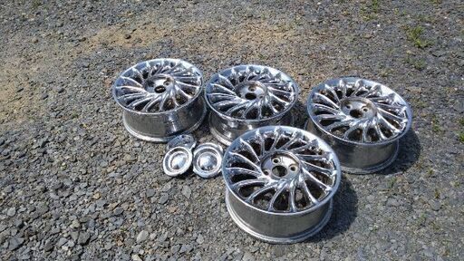 トヨタbB ncp30（希少メッキ）ホイール＆スカッフプレートセット 
