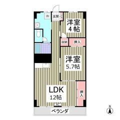 💙💙《2LDK》太田市🐻南向きベランダ付き！駐車場空有０円！コンビニ徒歩圏内！敷礼０😍ベランダ有り！室内洗濯機置場！収納有り！お風呂＆トイレ別！💙💙の画像