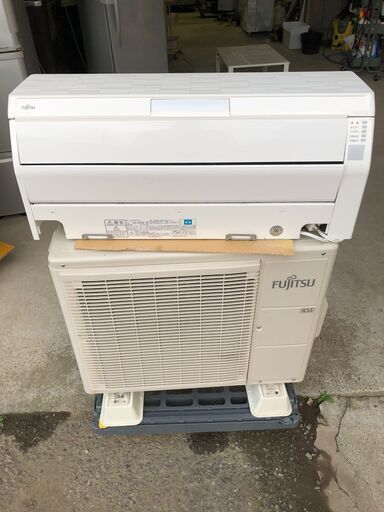 富士通 エアコン おもに8畳用 2.5kW プラズマイオン 室内機AS-R25E-W 室外機AO-R25EW 2016年製