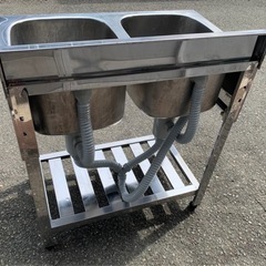 業務用 アズマ 2槽シンク 幅750×奥450×高さ800+