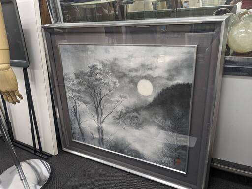 中古　大型日本画　風景画　インテリア　神田店舗