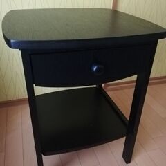 サイドテーブル(木製)　ブラック
