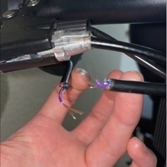 フル電動自転車　モペットの修理　電源コードを切られてしまいました。の画像