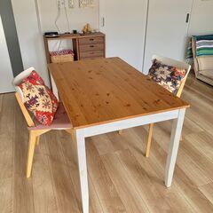【取引終了】IKEAダイニングテーブル＋チェア2客