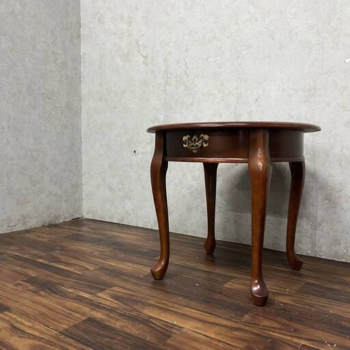 WY3/57 センターテーブル コーヒーテーブル 猫脚 イタリア ヨーロッパ家具 円型 丸 アンティーク 木製 テーブル ビンテージ■