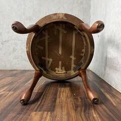 🔷🔶🔷WY3/57 センターテーブル コーヒーテーブル 猫脚 イタリア ヨーロッパ家具 円型 丸 アンティーク 木製 テーブル ビンテージ■🔷🔶🔷