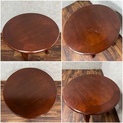 🔷🔶🔷WY3/57 センターテーブル コーヒーテーブル 猫脚 イタリア ヨーロッパ家具 円型 丸 アンティーク 木製 テーブル ビンテージ■🔷🔶🔷