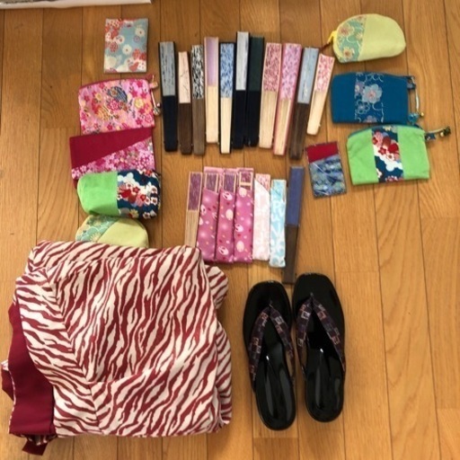扇子と着物と靴
