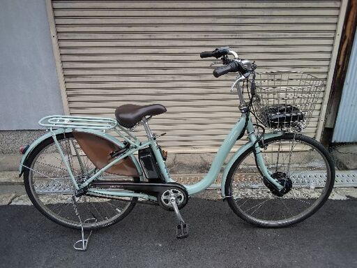 [BRIDGESTONE]FRNTIA(フロンティア)26吋 電動アシスト自転車 回生B300(11.5Ah)バッテリー+充電器+キー2本付き(グレイッシュミント)