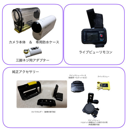 SONY アクションカム HDR -AS100V & ライブビューリモコン RM-LVR1