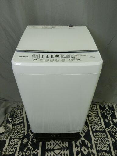 Hisense　ハイセンス　全自動洗濯機　5.5kg　HW-G55B-W　2021年製