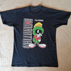 【古着】Tシャツ 黒 マービン・ザ・マーシャン【90's】