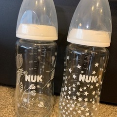 NUKガラス哺乳瓶2本