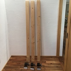 DIY 2×4 木材3本と、つっぱり材3セット