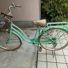 26インチの自転車（緑色）