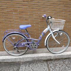 【取引中】22インチ 子供用自転車 ライトパープル 紫