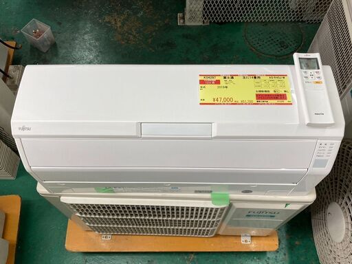 K04297　2019年製　富士通　中古エアコン　主に14畳用　冷房能力　4.0KW ／ 暖房能力　5.0KW