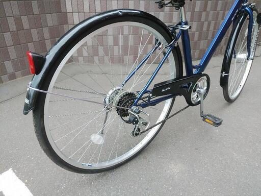 取引決定しました。札幌市内配達無料！防犯登録料込み。中古マルキン自転車27インチ　ネイビー。