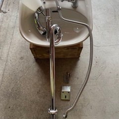 ほぼ未使用 INAX イナックス 手洗い器セット 保健所対応レバー蛇口交換済