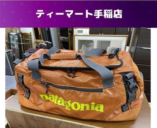Patagonia ブラックホール・ダッフル 約57×28×25ｃｍ オレンジ ボストンバッグ ショルダーベルト欠品 パタゴニア 札幌市手稲区