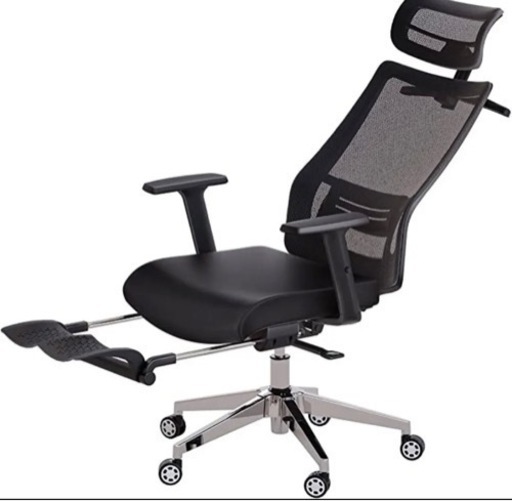 未使用 ♥️オフィスチェア♥️ブラック 人間工学的オフィス 椅子 ワークチェア  メッシュ
