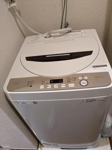 SHARP 洗濯機　ES-GE6D （6.0kg）