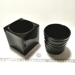 【陶器鉢】黒・光沢あり2種/多肉植物・ハイドロカルチャー