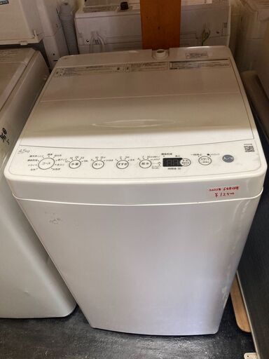 ☆中古￥13,800！Haier　4.5㎏洗濯機　家電　2021年製　BW-45A型　幅53㎝ｘ奥行50㎝ｘ高さ89㎝　【BF167】