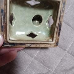 中国青磁、明末期から秦朝期七官青磁香炉　骨董