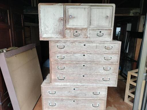 桐箪笥② アンティーク 昭和レトロ 桐たんす 和モダン セット オブジェ