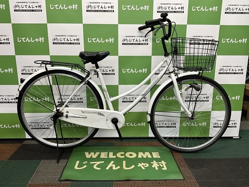 【成約済】【整備済】【前後タイヤ新品‼︎/27インチ/ファミリー自転車/オートライト/ホワイト】【No.22】