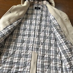 バーバリーブラックレーベル☆オフホワイトダッフルコート