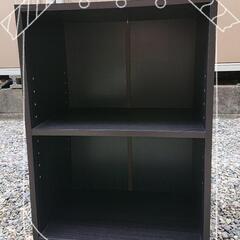 【中古】カラーbox 黒 2段