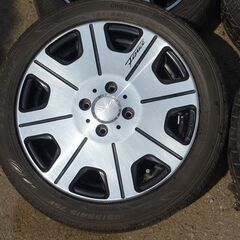 アルミホイール＆タイヤ　15×5.0J　OFF45　４×100　165/55R15　引き取り限定