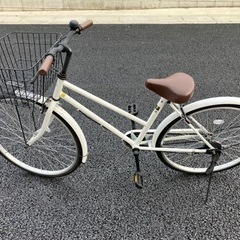 トンボ型　自転車　26インチ　白