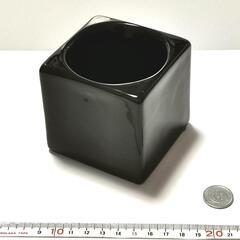 【陶器鉢】黒・光沢あり/多肉植物・ハイドロカルチャー