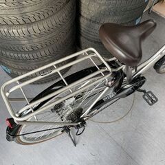 26インチ ６段変速 荷台付き LEDオートライト 2020年製 自転車 ママチャリ 鍵 札幌市手稲区