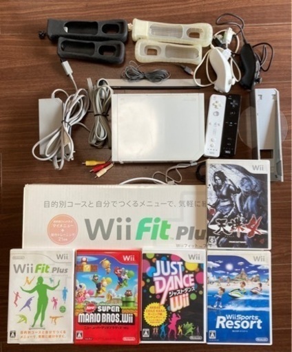 任天堂 Wii 本体＋ソフト〔Wii Fit Plus等〕