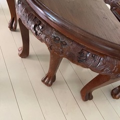 彫刻テーブル＆イス